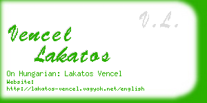 vencel lakatos business card